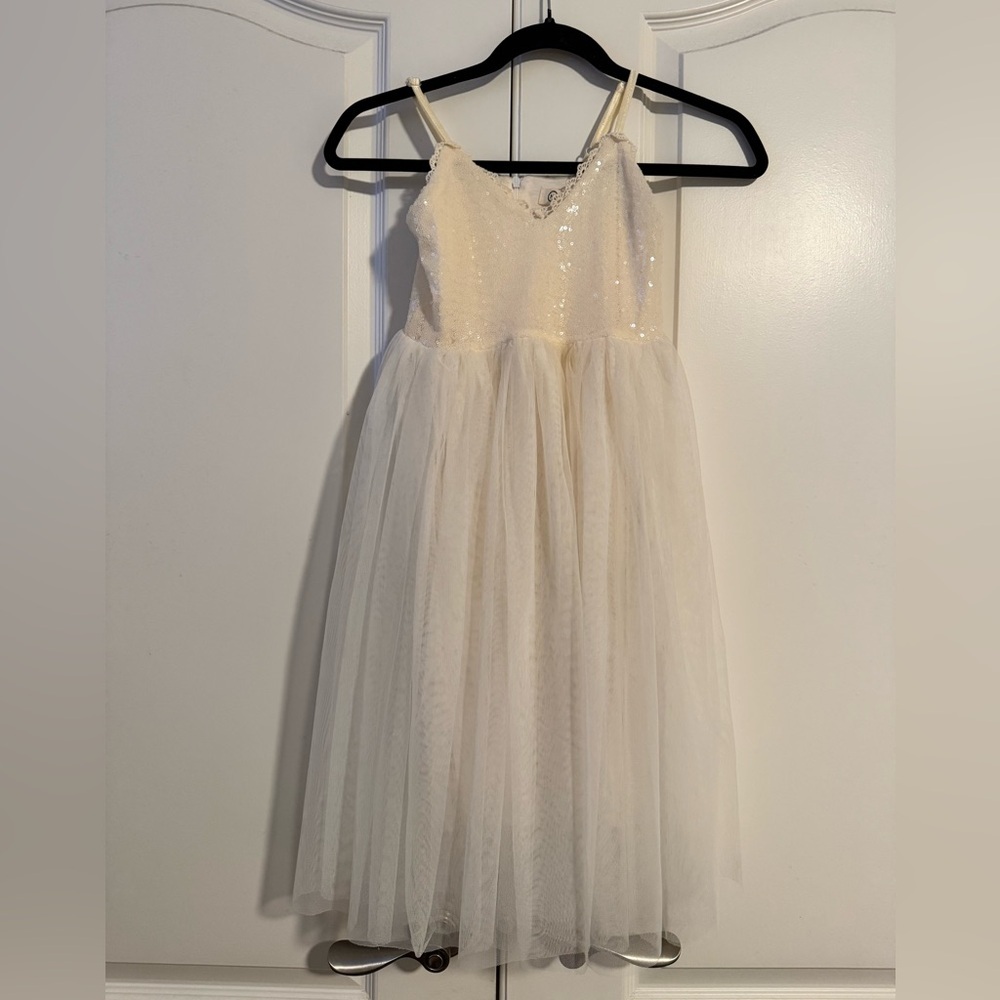 Nicolette’s Couture Cream Flower Girl Formal Dress - Picture 2 of 5